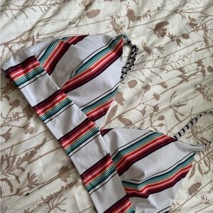 SHEIN Multicolor Striped Bikini Top